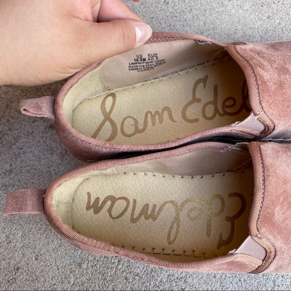 Sam Edelman Pink Suede Espadrille Platform Loafer - Picture 4 of 5
